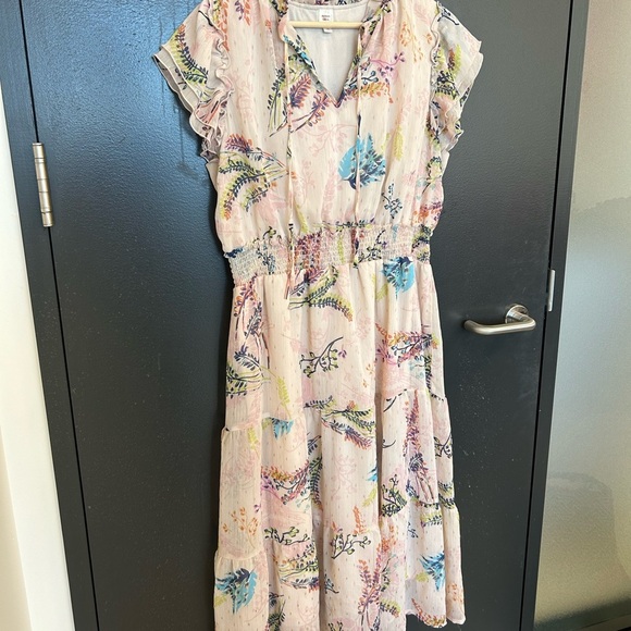 Autres Filles 1X midi Floral Print Women's Dress EUC - Picture 3 of 16